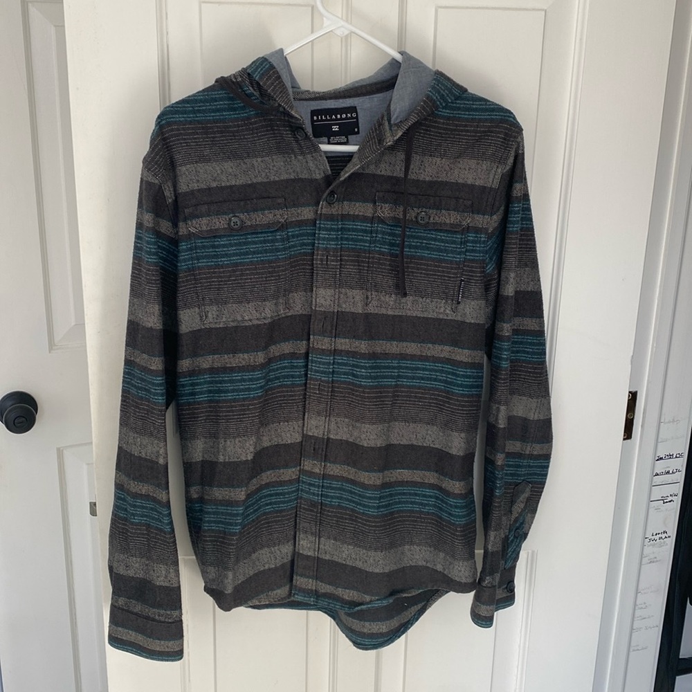 Billabong button down hoodie